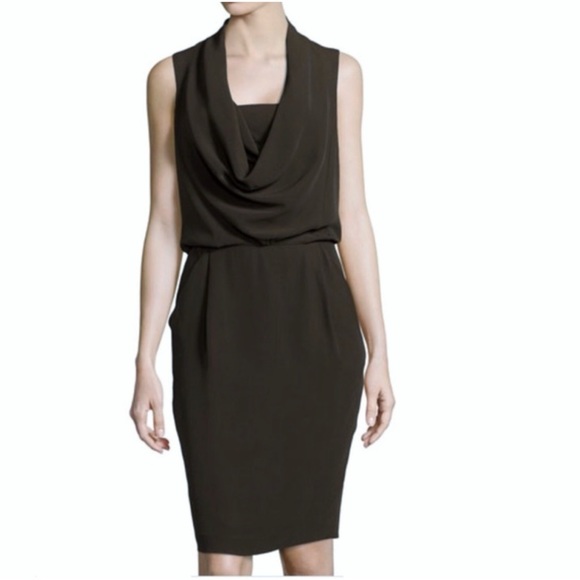 Lafayette 148 New York Dresses & Skirts - LAFAYETTE 148 NEW YORK black cowl neck sleeveless back button up midi dress